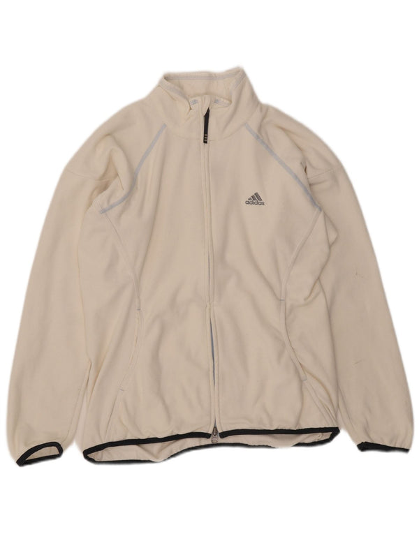 Adidas Dame Clima 365 Fleecejakke UK 14 Medium White Polyester