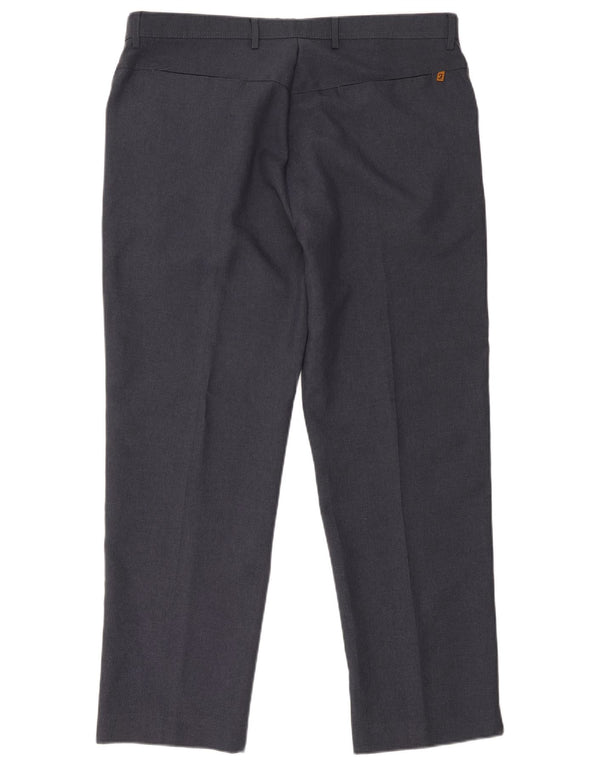 Pantaloni casual dritti da uomo Farah W40 L31 poliestere blu navy
