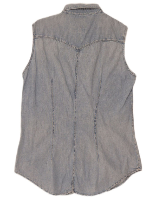 Camisa vaquera sin mangas para mujer Rifle UK 44 Large Blue