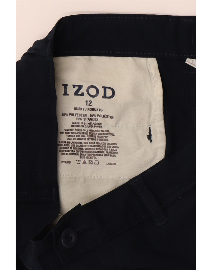 IZOD Boys Chino Shorts 11-12 Years W30 Navy Blue Polyester Vintage Izod and Second-Hand Izod from Messina Hembry 