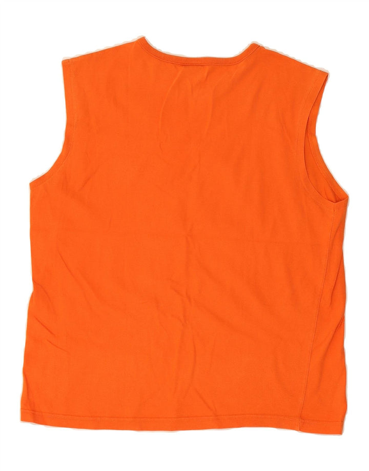 ASICS Womens Vest Top UK 18 XL Orange Vintage Asics and Second-Hand Asics from Messina Hembry 