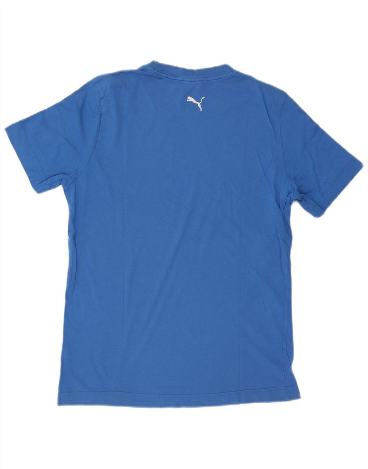 Męski T-shirt z grafiką Puma, średni niebieski