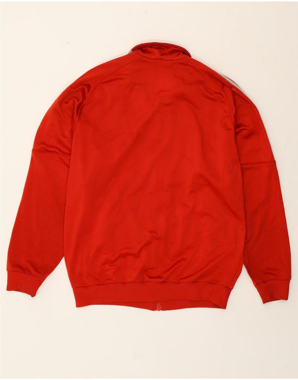 Adidas Mens Tracksuit Top Jacket Medium Red Polyester