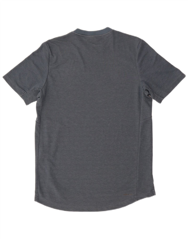 Adidas Mens Graphic T-Shirt Top Small Navy Blue Polyester