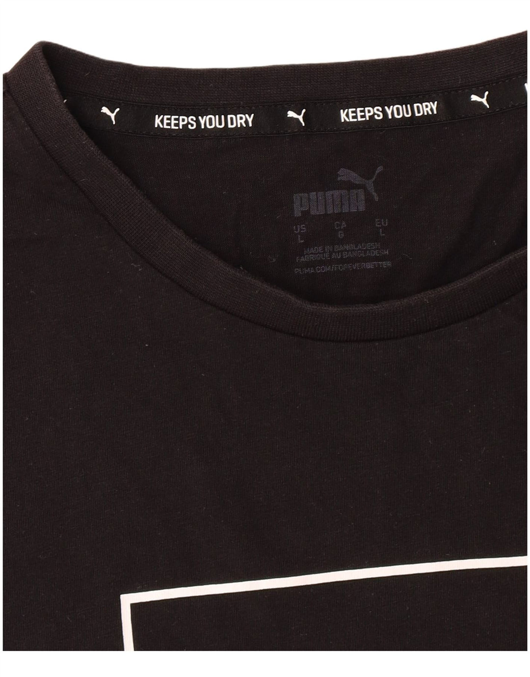 PUMA Mens Graphic T-Shirt Top Large Black