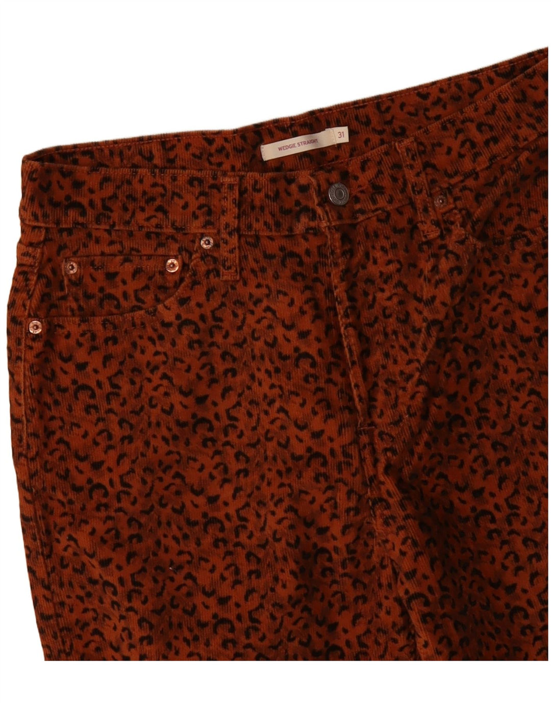 Womens Straight Corduroy Trousers W31 L28