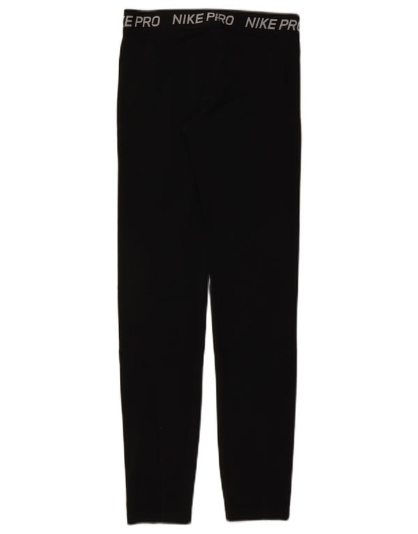 Nike Womens Graphic Leggings UK 4 XS Black Polyester