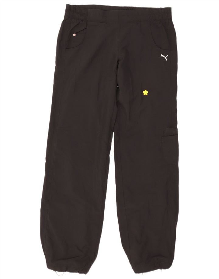 Puma Womens Joggers Cargo Trousers UK 12 Medium W32 L33 Black Polyester
