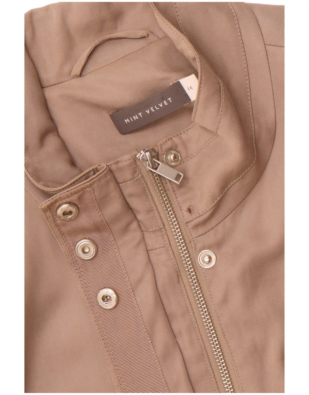 MINT VELVET Womens Utility Jacket UK 14 Medium  Brown Lyocell