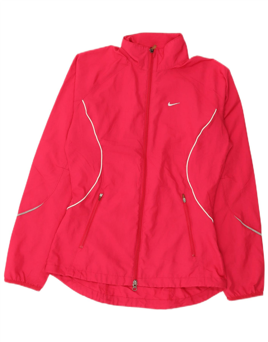 Γυναικεία αθλητική φόρμα NIKE Top Jacket UK 10 Small Red Polyester