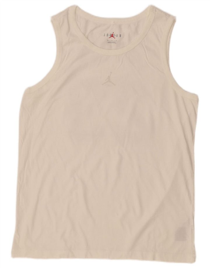 Jordan Mens Graphic Vest Top Medium White Cotton