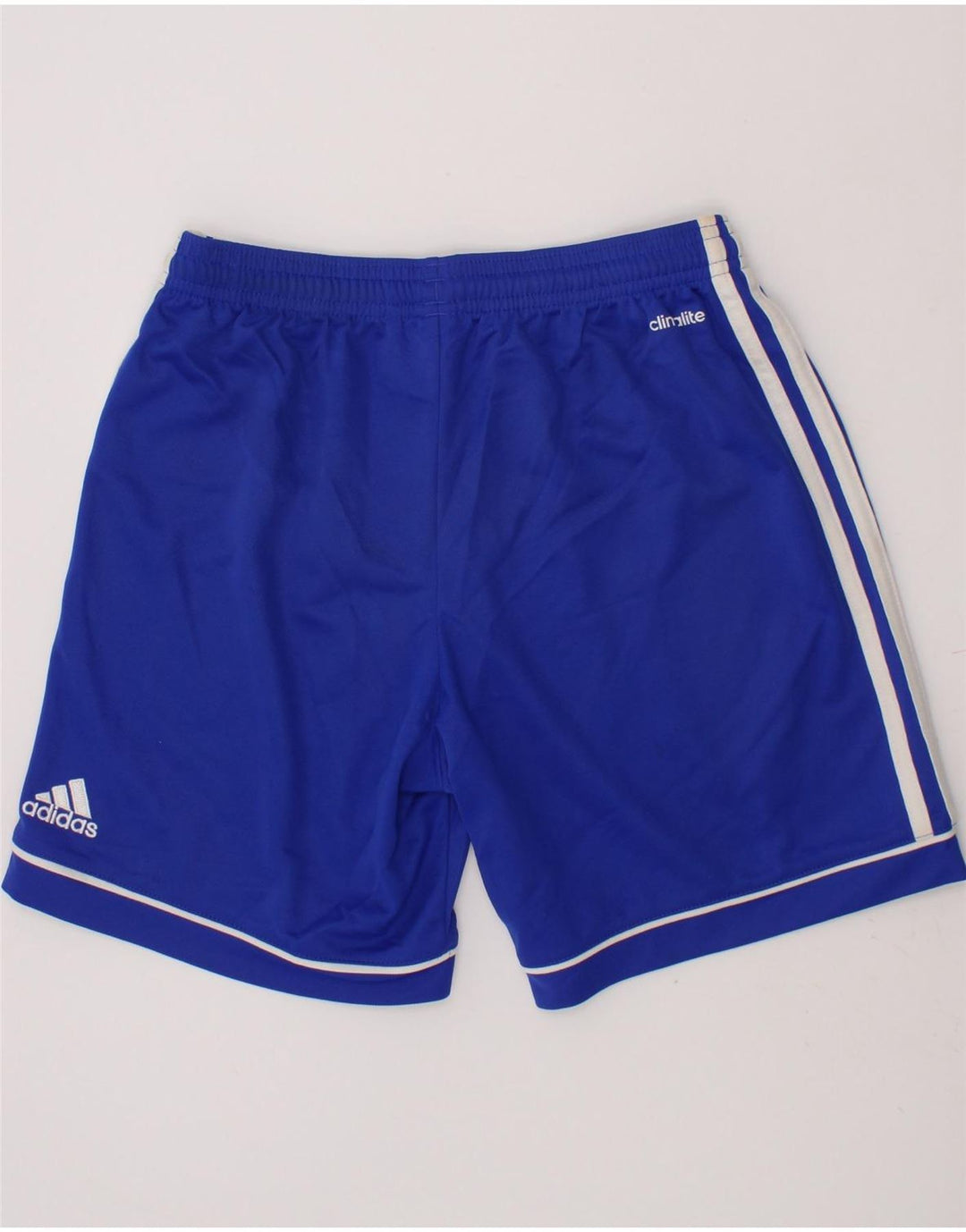 ADIDAS Boys Climalite Sport Shorts 7-8 Years Blue Polyester Vintage Adidas and Second-Hand Adidas from Messina Hembry 