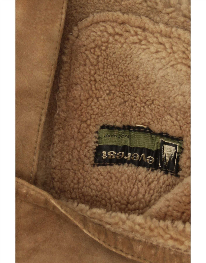 Everest Mens Shearling Jacket IT 54 2XL Beige
