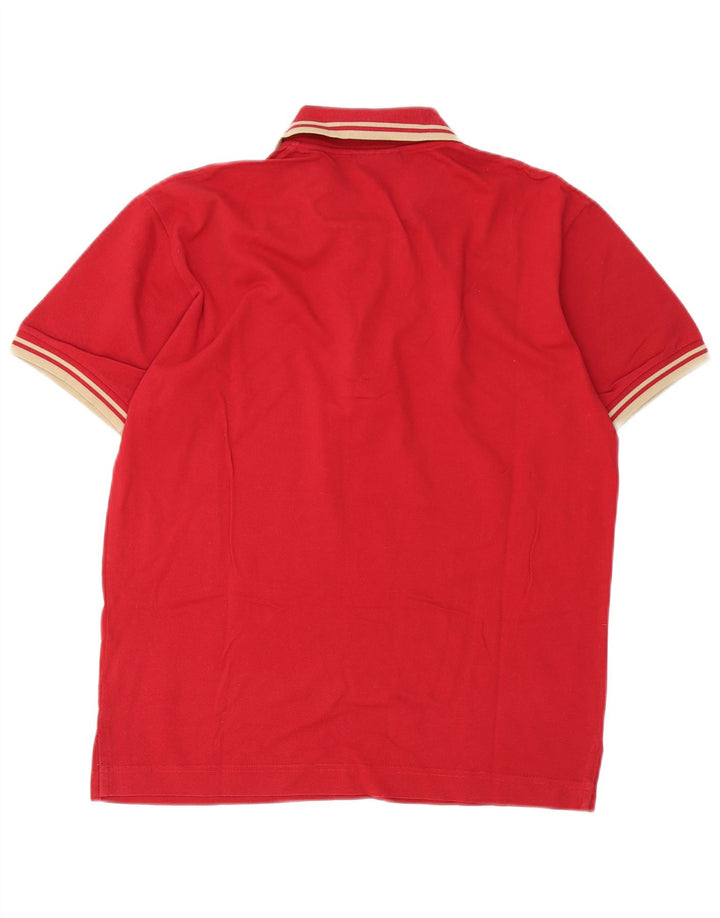 Rifle Mens Regular Fit Polo Shirt Small Red Cotton