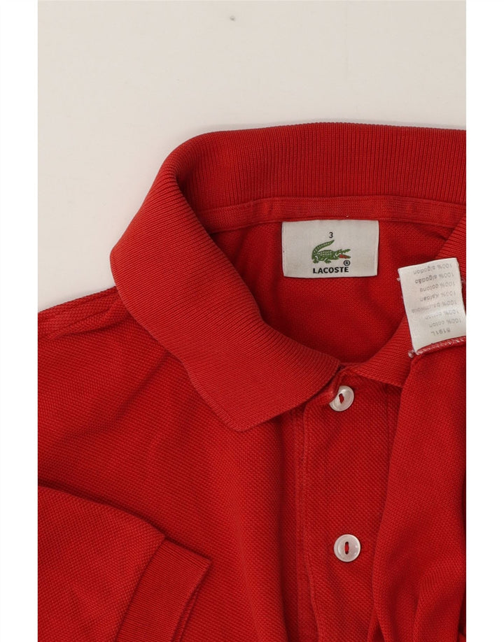 Lacoste Mens Polo Shirt Size 3 Small Red Cotton
