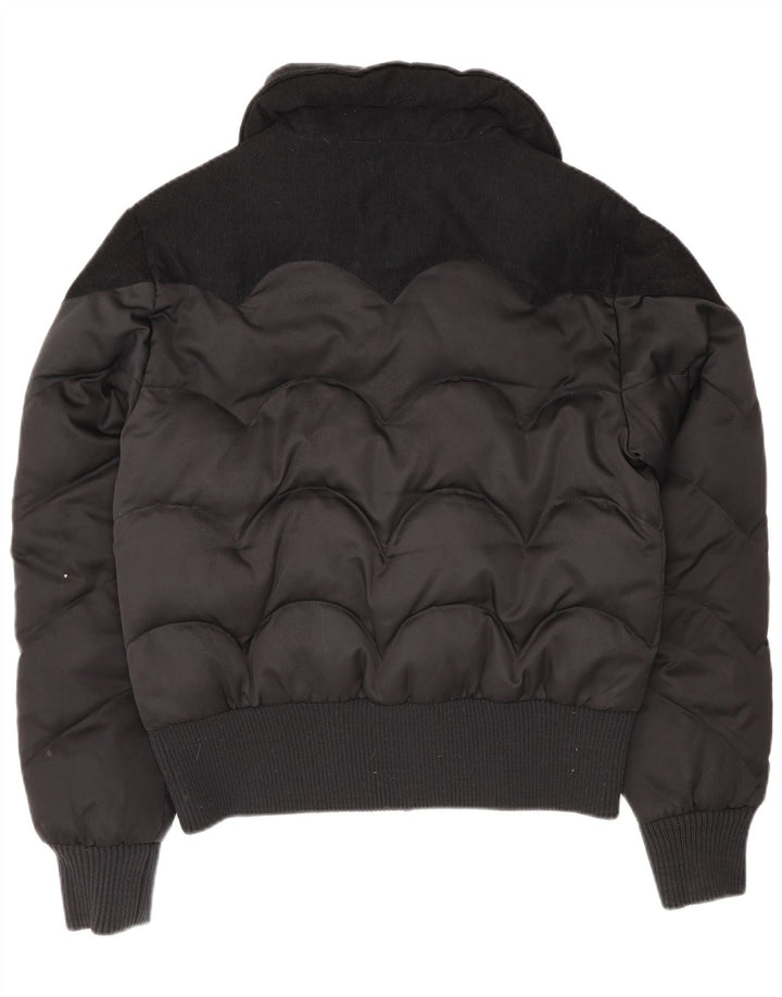 Levi's Womens Padded Bomber Jacket UK 16 Large Black Polyester