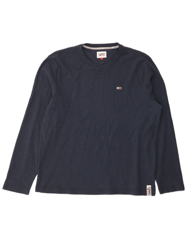 Tommy Hilfiger Mens Top Manga Longa XL Azul Marinho Algodão