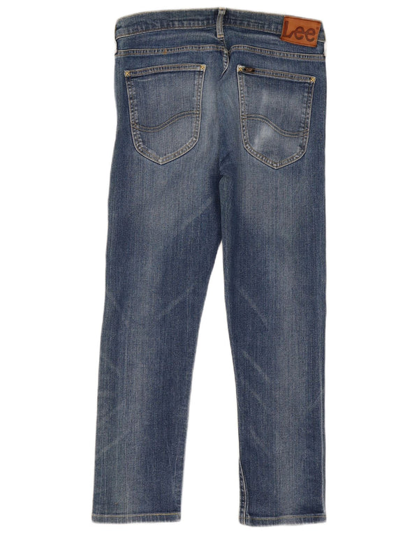 Lee Womens Luke Slim Jeans W32 L28 Blue Cotton