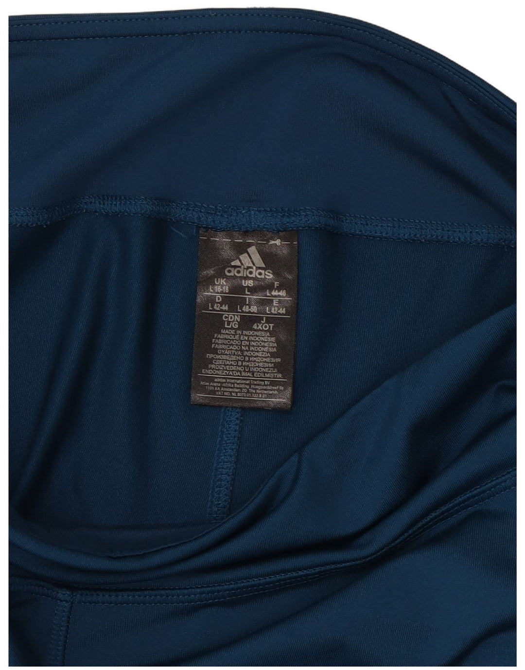 ADIDAS Womens Climalite Leggings UK 16/18 Large  Blue Polyester