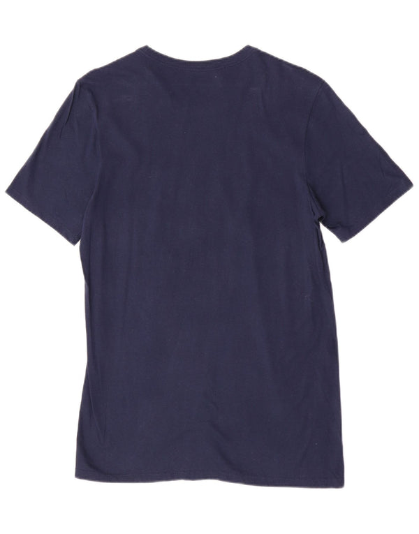 Nike Hommes Athletic Fit Graphic T-Shirt Haut Petit Bleu Marine Coton Sports