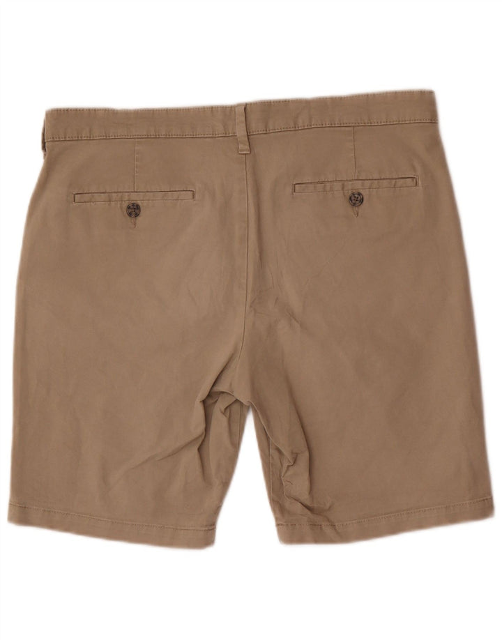 Marks & Spencer Mens Chino Shorts W34 Large Brown Cotton