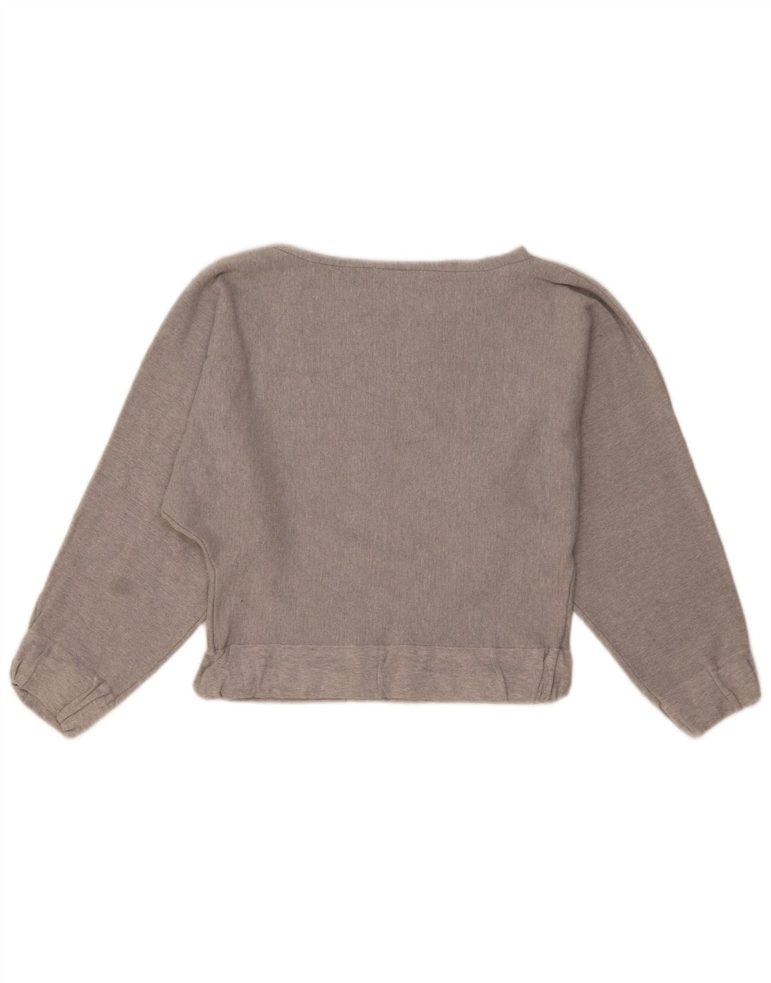 Zara Womens Crop Sweatshirt Jumper UK 14 Medium Grey Viscose
