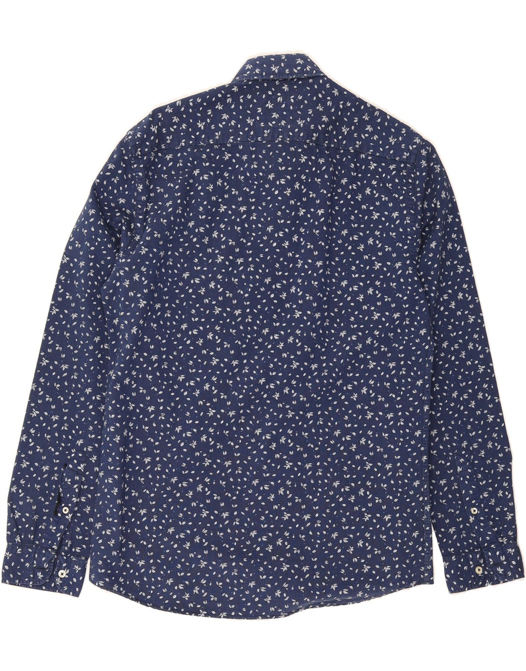 ZARA Mens Relaxed Fit Shirt Medium Navy Blue Floral Vintage Zara and Second-Hand Zara from Messina Hembry 