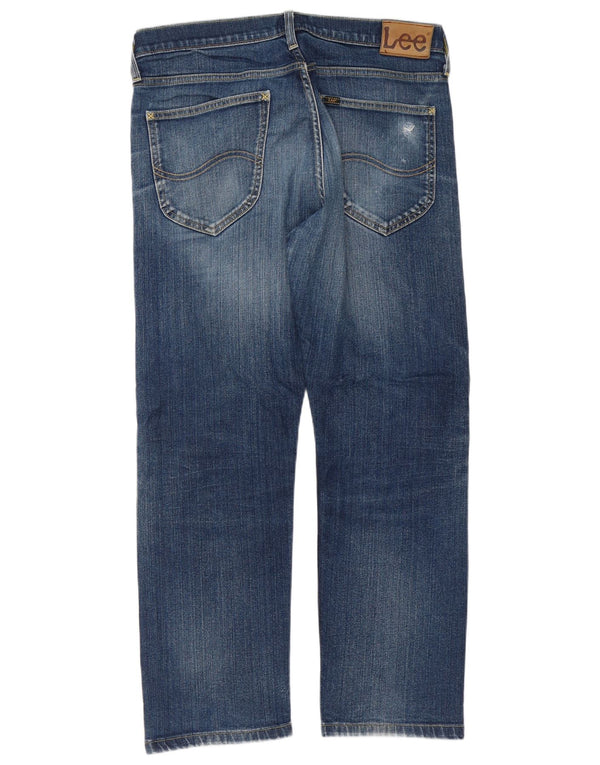 Lee Mens Blake Straight Jeans W34 L28 Blue Cotton