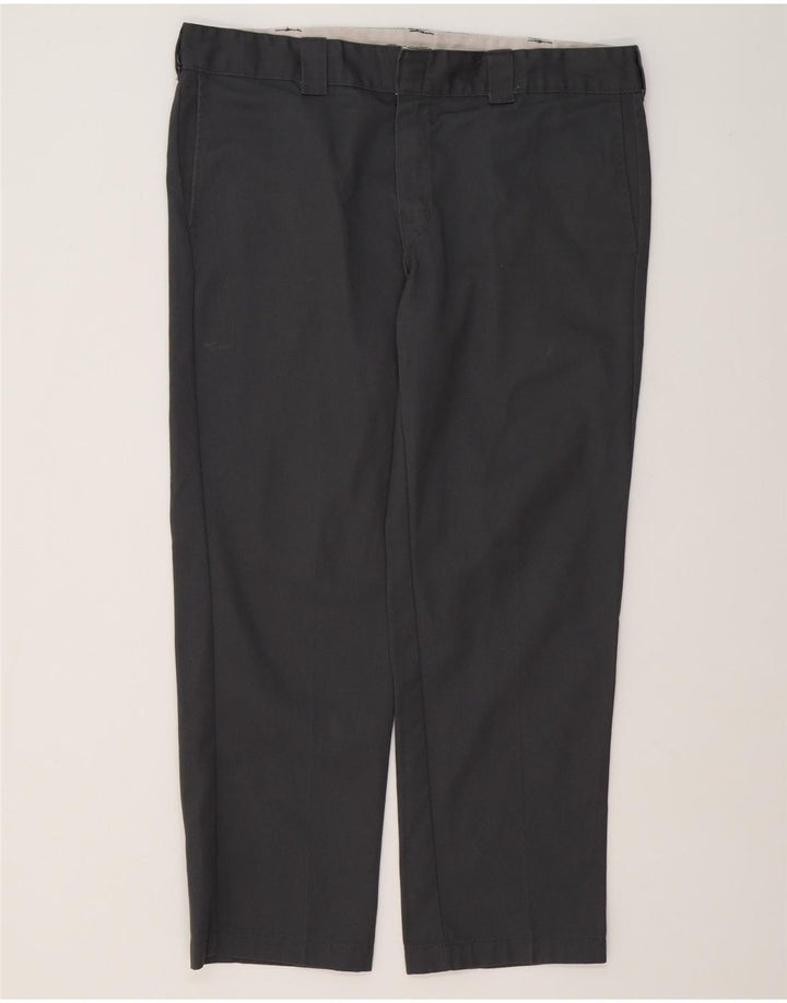 Dickies Mens Slim Straight Chino Trousers W38 L30 Grey Polyester