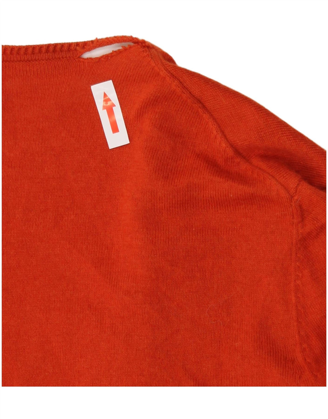Massimo Dutti Womens Asymmetric Open Cardigan Sweater UK 14 Medium Orange
