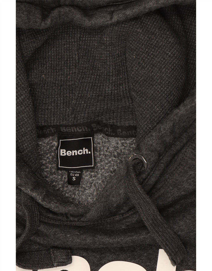 Suéter masculino com capuz gráfico BENCH pequeno algodão cinza