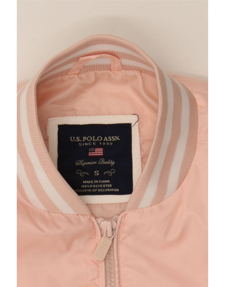 US POLO ASSN Bomberjakke til kvinder UK 10 Small Pink Polyester