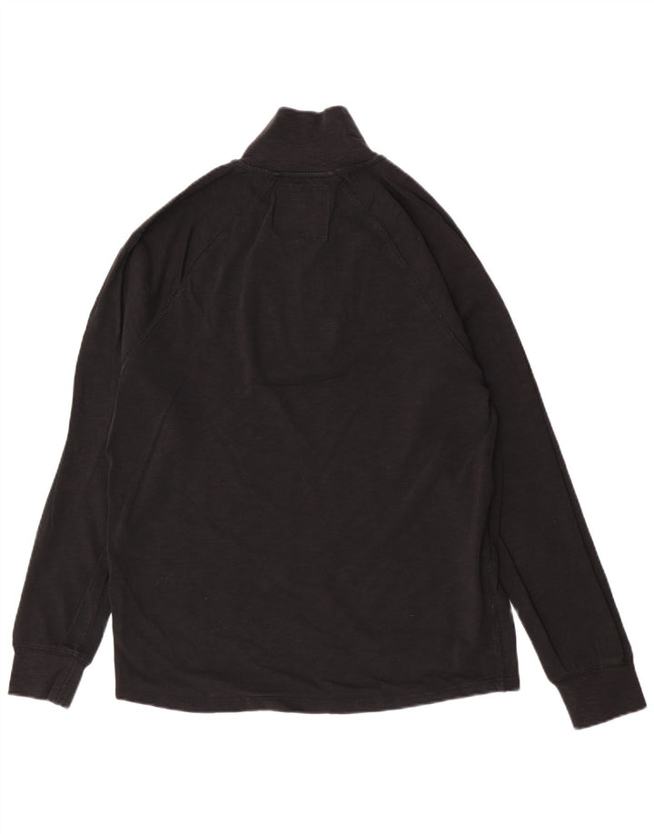 G-Star Mens Zip Neck Top Long Sleeve Large Black