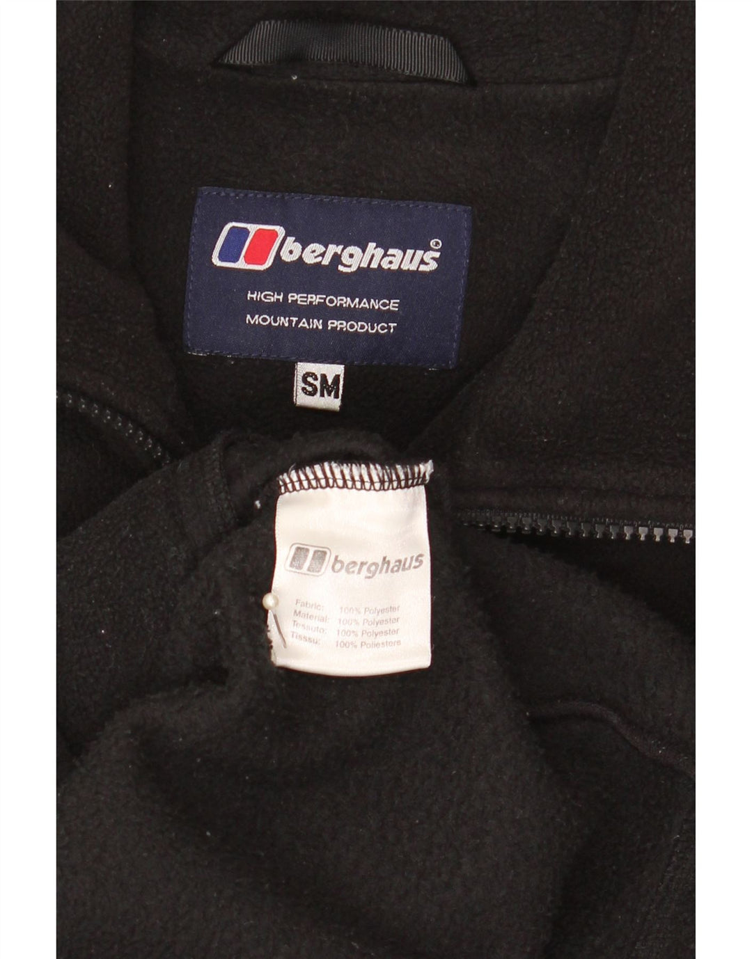 Berghaus Mens Fleece Jacket UK 36 Small Black Polyester