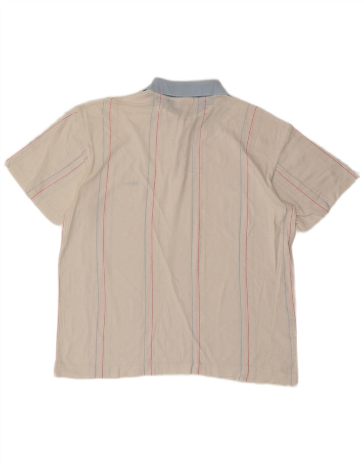 Ellesse Herre poloshirt Medium hvid stribet bomuld