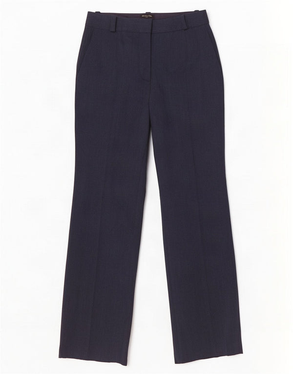 Massimo Dutti Womens Straight Suit Trousers EU 36 XS W26 L30 Navy Blue