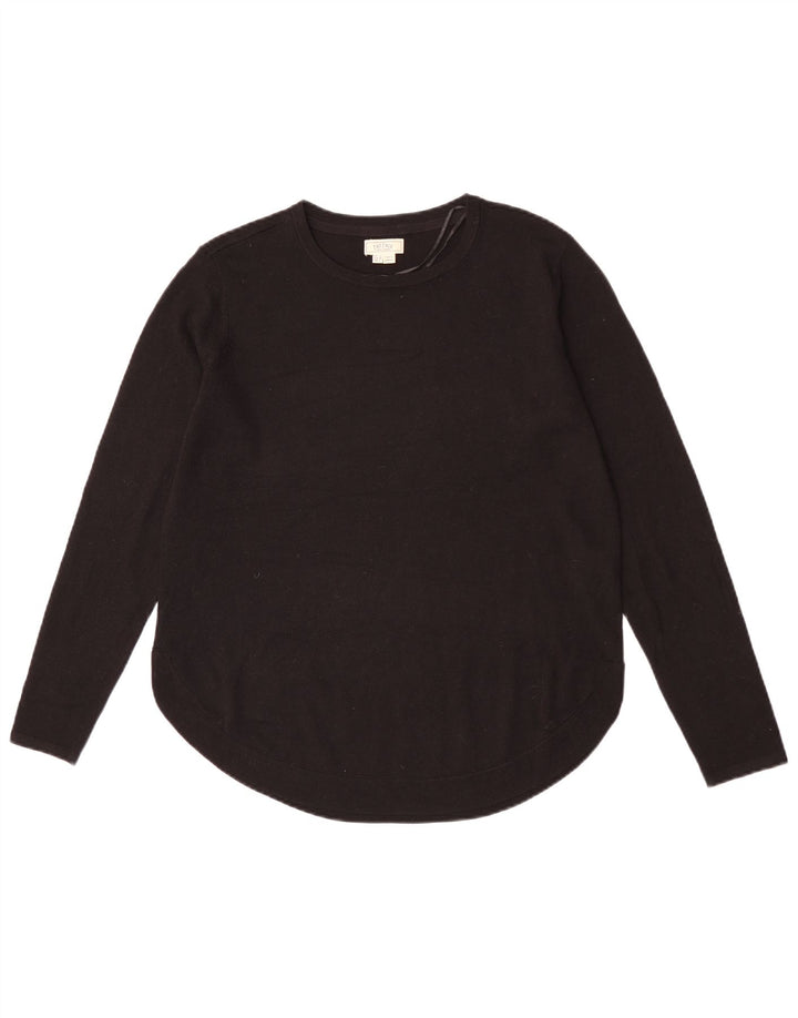 Fat Face Womens Boat Neck Jumper Sweater UK 12 Medium Black Polyester