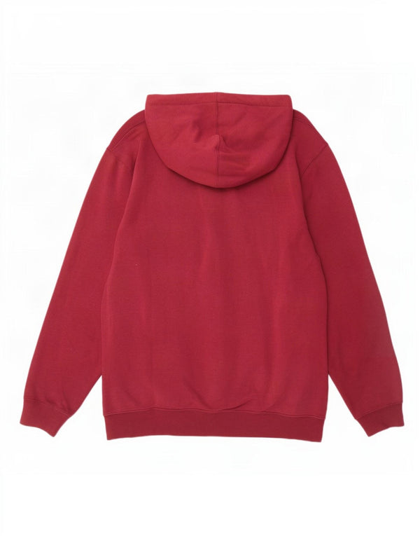 Vans Womens Zip Hoodie Sweater UK 16 Large Burgundy Cotton