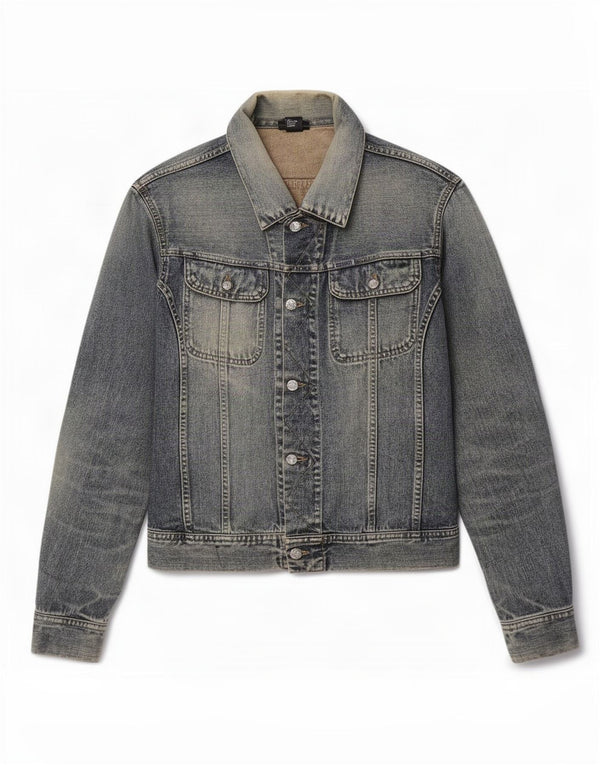 Diesel Mens Denim Jacket UK 38 Medium Blue Cotton