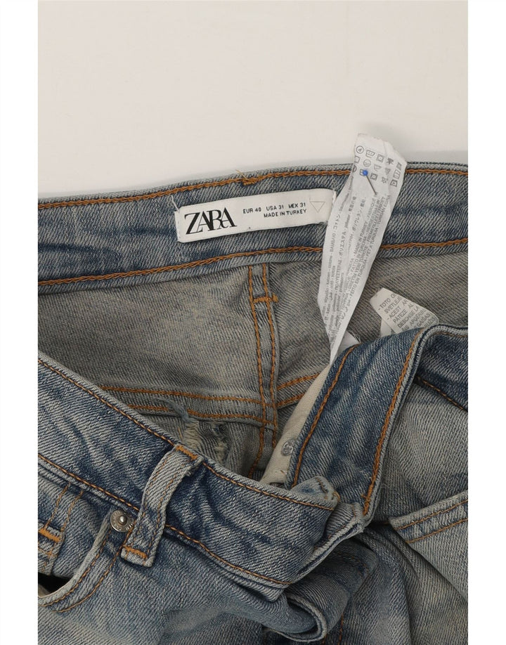 Zara Mens Distressed Slim Jeans EU 40 Medium W31 L29 Blue Cotton