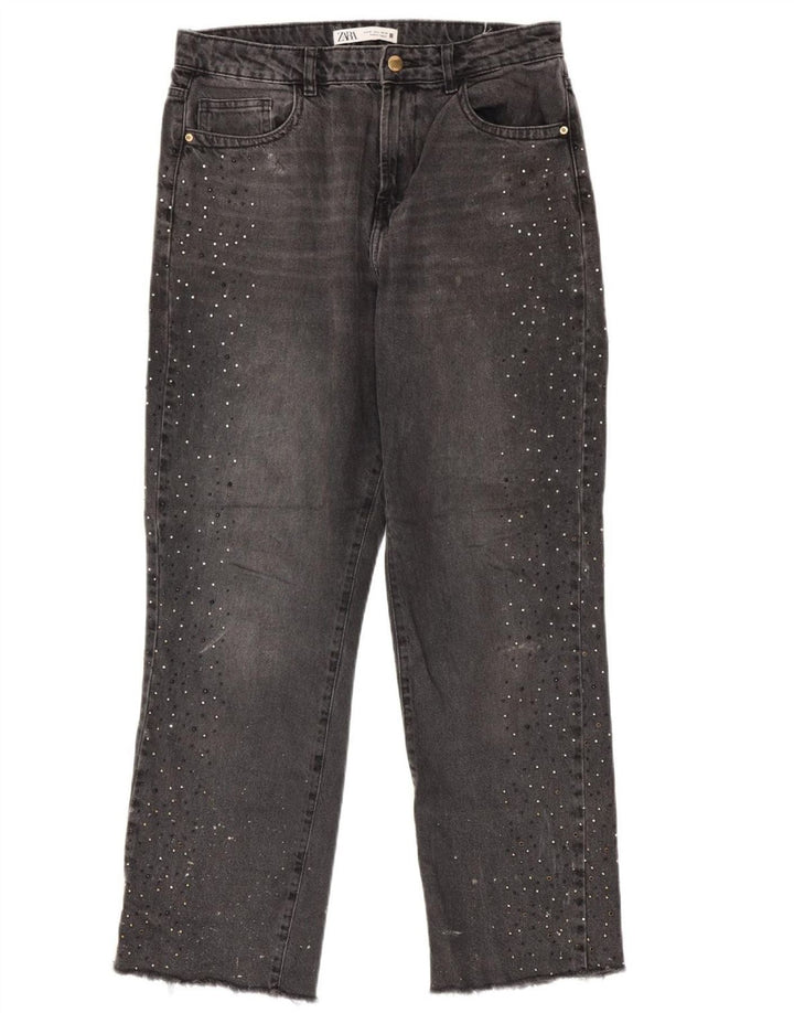 ZARA Womens Straight Jeans EU 40 Medium W30 L29 Grey