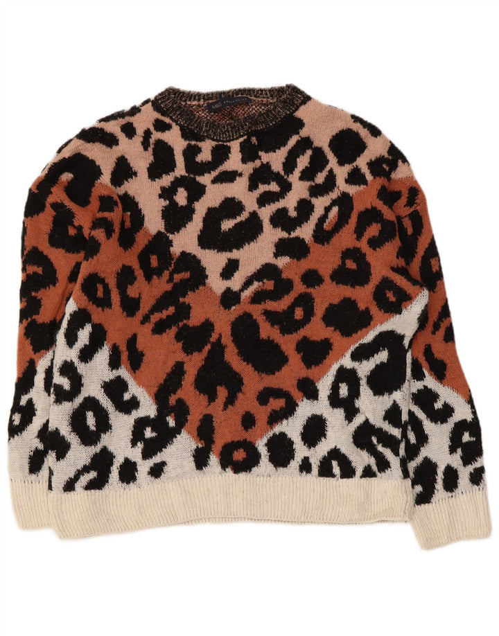 Marks & Spencer Womens Boat Neck Jumper Sweater UK 14 Medium Multicoloured