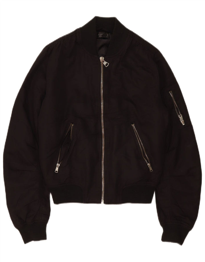 Jachetă bomber supradimensionată pentru femei Topshop UK 6 XS poliester negru