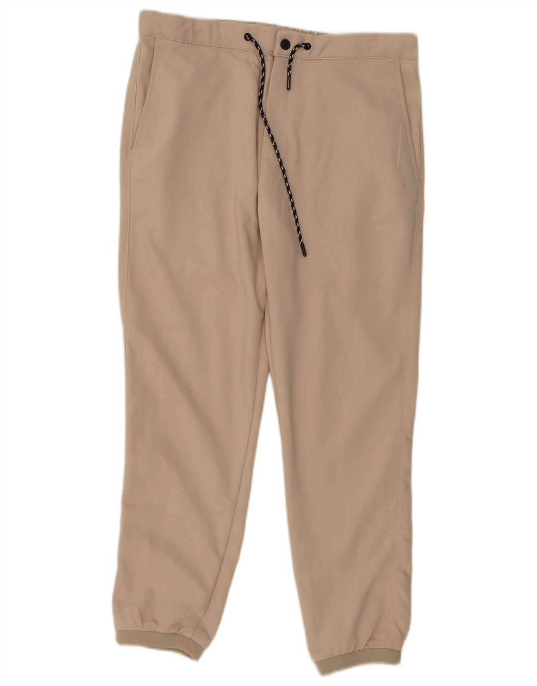 ZARA Mens Joggers Chino Trousers Medium W32 L28 Beige Polyester