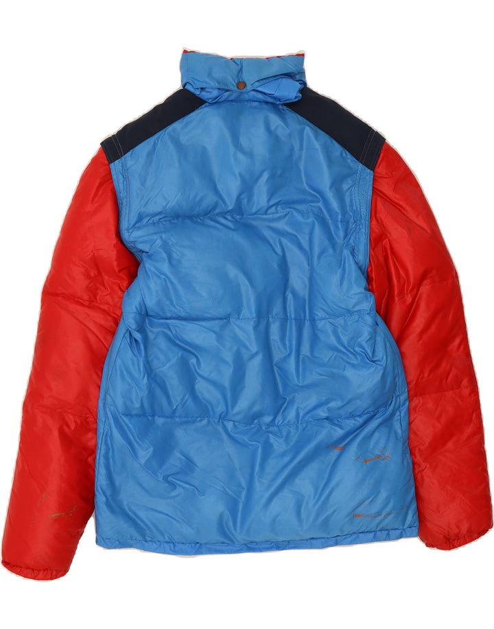SAMAS Mens Padded Jacket IT 50 Large Blue Colourblock Polyester Vintage Samas and Second-Hand Samas from Messina Hembry 
