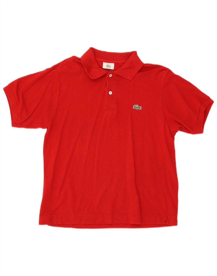 Lacoste Mens Polo Shirt Size 3 Small Red Cotton