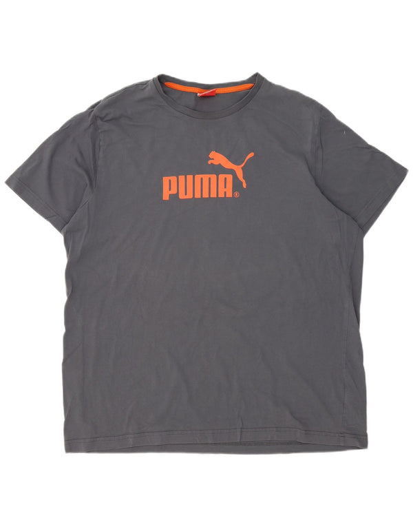 Puma T-shirt graphique pour homme 2XL Gris Coton