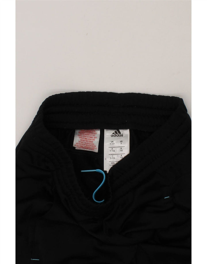 ADIDAS Boys Tracksuit Trousers 9-10 Years  Black Polyester Vintage Adidas and Second-Hand Adidas from Messina Hembry 