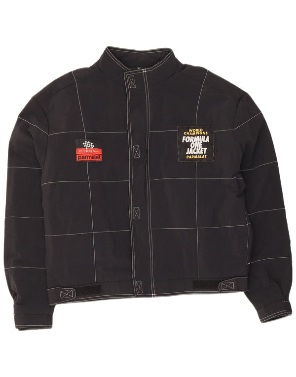 Parmalat Chaqueta de carreras con gráfico de Fórmula Uno para hombre UK 42 XL Nylon negro