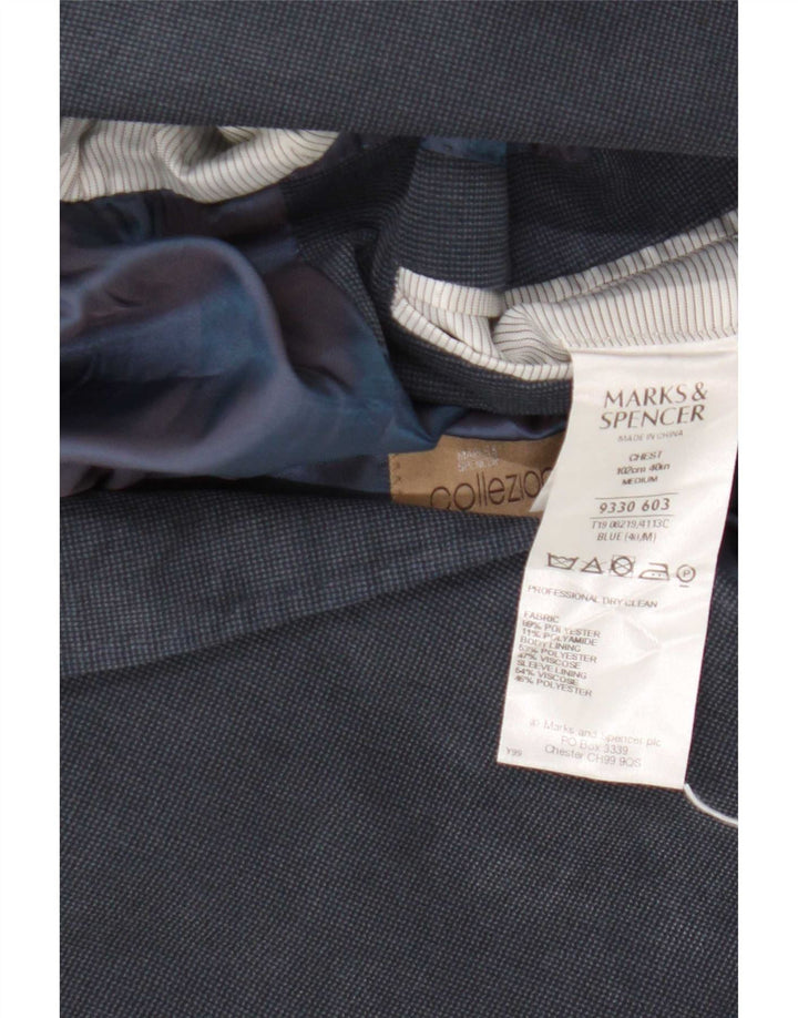 Marks & Spencer Herre 2 Button Blazer Jacket UK 40 Medium Navy Blue
